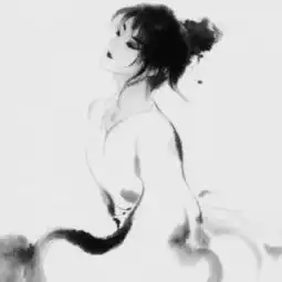 黑白动漫女头像高冷冷酷黑色二次元头像
