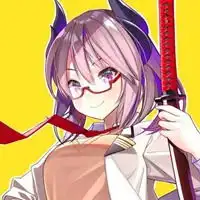 银发少女动漫图片黑色和服带剑血瞳银发少女动漫图片

