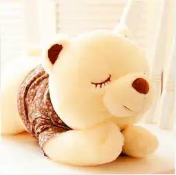 图片毛绒穿衣抱抱熊公仔批发情侣趴趴熊睡梦熊娃娃毛绒玩具邗江区球宝玩具商行
