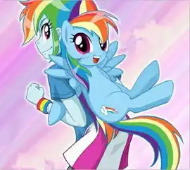 当小马宝莉拟态成人形,苹果嘉儿马尾辫很美,云宝中性派
