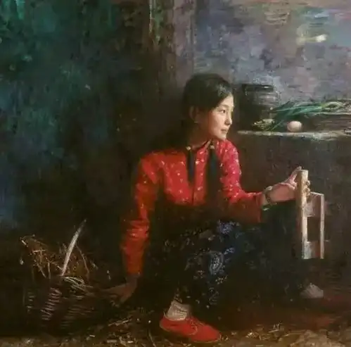 油画里的农村,致敬曾经的农村童年生活
