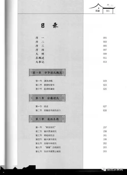 安徽胡氏总志全目录及部分内容图片
