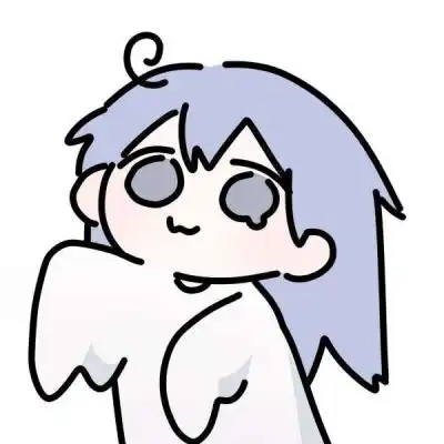 简笔画头像蓝色系
