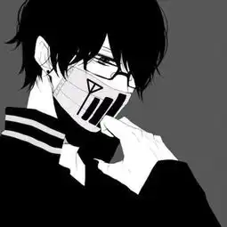 谁有酷酷的动漫男图片二次元黑白的
