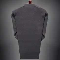 a6p35中年男毛衣中年针织衫中老年打底衫毛衣男装中老年灰底图
