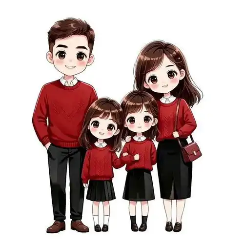 亲子头像一家人就要开开心心12.26
