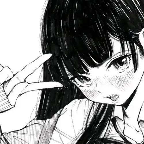 黑白漫画女头日系黑白动漫女生头像
