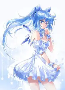 求蓝色头发和蓝色眼睛还有蓝色衣服的动漫图片
