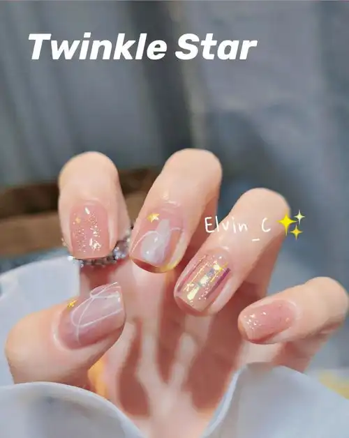 2021美甲就是要贵气第一款玻璃甲仙气,第三款最合适黑皮肤
