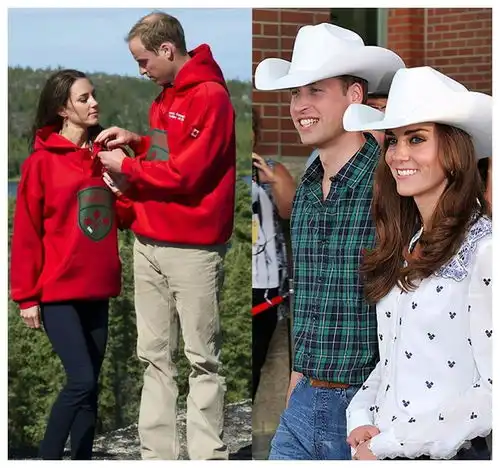 威廉夫妇又穿情侣装同款皇家蓝西服气质卓绝,凯特变身都市丽人
