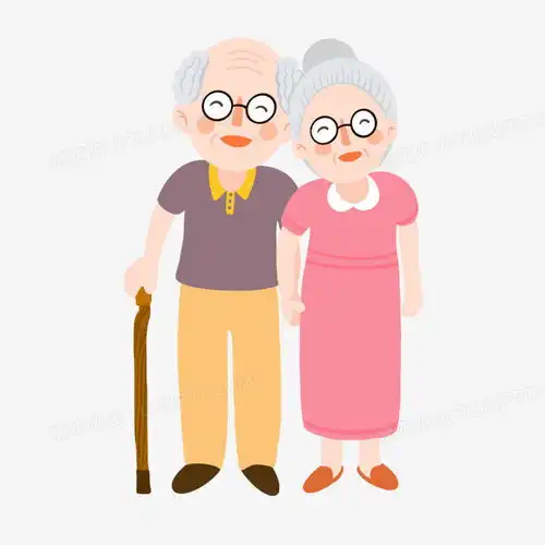 手绘卡通老人免抠元素png图片素材免费下载老人png30003000像素
