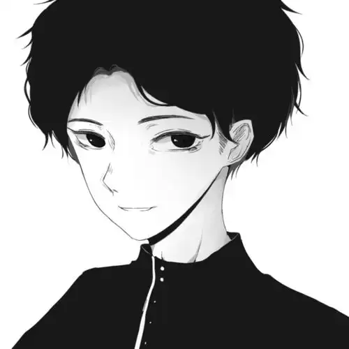 男头黑白男生漫画头像,就是这么酷
