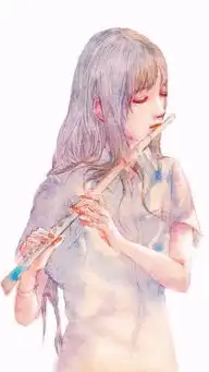 求吹笛子的动漫图片男女都可
