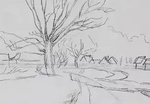 风景素描精炼的作画步骤,适合初学者soeasy
