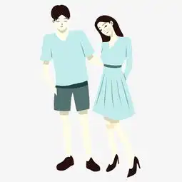 手绘矢量卡通情人节七夕节情侣图片素材其他格式下载动漫人物大全
