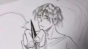 对于漫画的热爱只能倾注在笔尖原创黑白手绘漫画原稿勾线挑战用日光g笔尖
