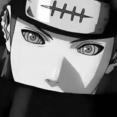 佩恩头像黑白霸气火影忍者佩恩黑白图片
