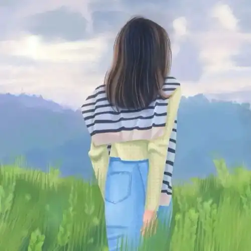 背影女生头像治愈温柔
