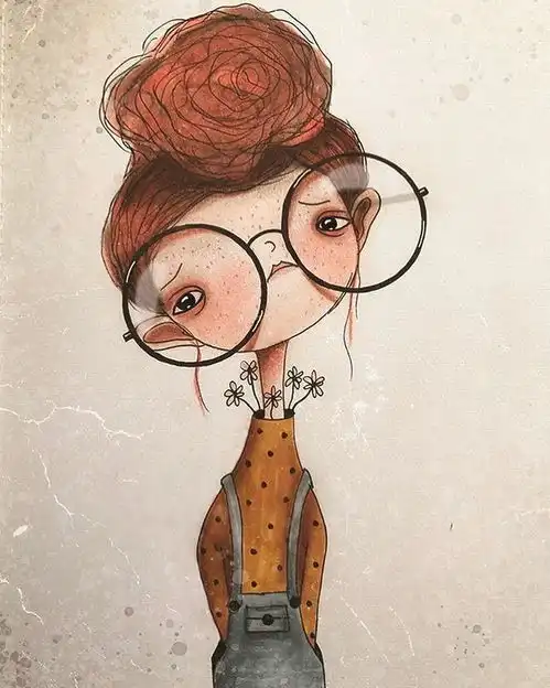 好看的小姐姐,却只爱画悲伤风,她心里藏了多少心酸事
