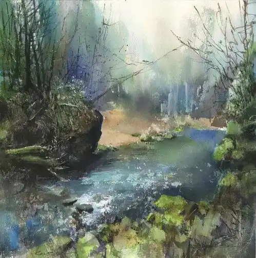 夏天的色彩艺术家kantaharusaki水彩作品欣赏
