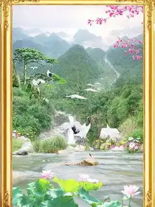 图片免费下载瀑布山水风景画素材瀑布山水风景画模板千图网
