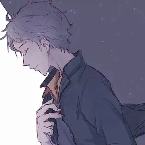 小众动漫男头手绘风帅气男生头像插画
