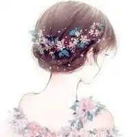 手绘女生头像背影长发微信头像图片大全
