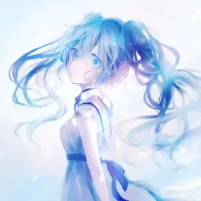 唐崎夜雨手绘插画自截女头初音女生头像我要个性网
