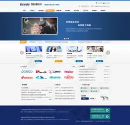 蓝色大气软件公司网站模板psd素材模板免费下载650像素编号17654249千图网
