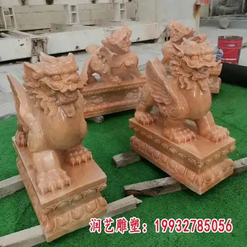 门口招财石雕貔貅宁夏貔貅花岗岩雕塑定制厂家润艺雕塑
