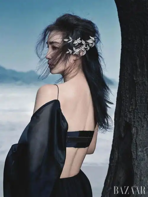 52岁李冰冰登时尚芭莎封面,穿银色礼服大秀美背,少女感满满
