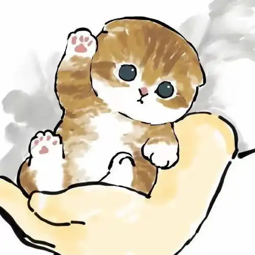 云吸猫动漫猫咪一样很治愈
