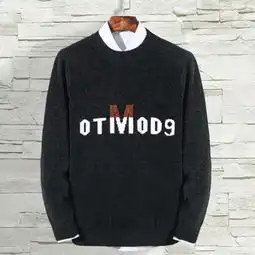 冬装ulzzang毛衣男士假两件针织衫韩版衬衫领毛线衣服圆领
