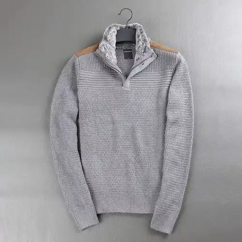 再次见证欧美单外贸依然有好货半拉链高领时尚毛衣
