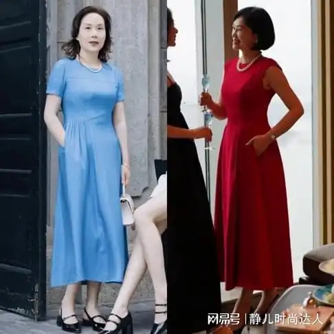 这才是中年女人的典范穿裙子不配运动鞋,优雅时髦显气质
