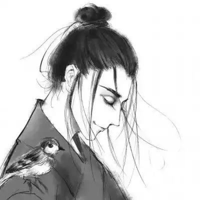 意象古风悲伤男头
