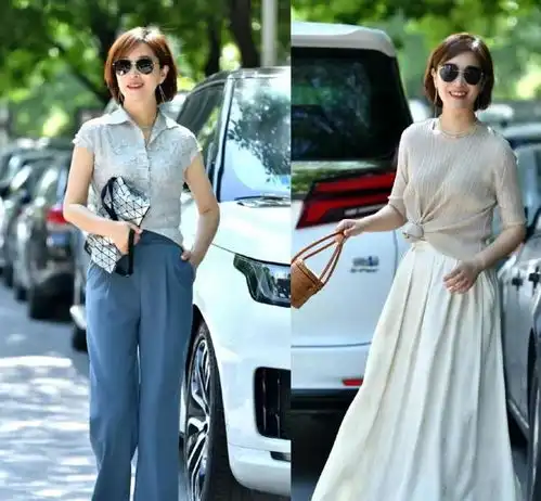 精致的5060岁女人,今夏必须有三宅一生衫散发高贵女人味
