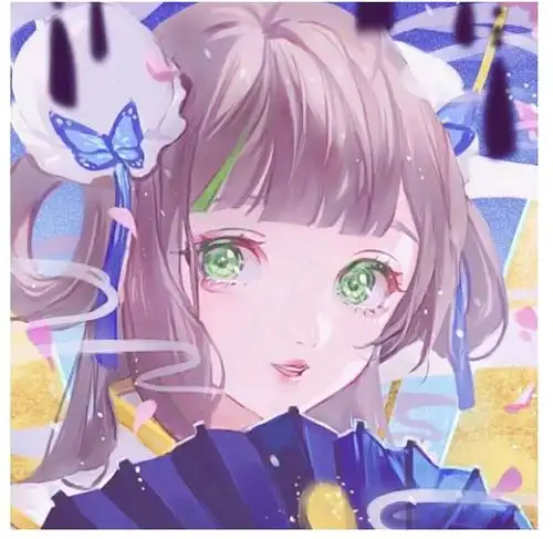 请各位好心人给我两张分开的闺蜜头像要动漫的,要紫色和蓝色的
