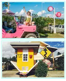 闺蜜小清新之旅泰国清迈拜县一日游可选专属农场大树秋千黄色小屋邮局送明信片邮票豪华保姆车中文导游酒店接送
