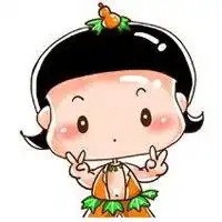 可爱幸福剪刀手卡通人物头像
