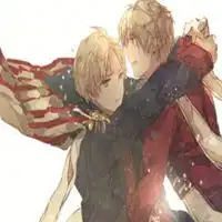 黑塔利亚米英情侣头像
