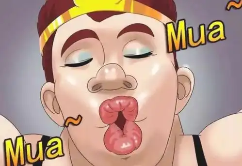 搞笑漫画一杯烈焰红唇,鱼戈占了大便宜
