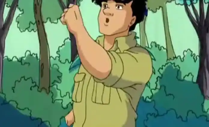 经典动漫之成龙历险记龙叔带小玉玩滑翔伞,特鲁的穿墙术厉害了
