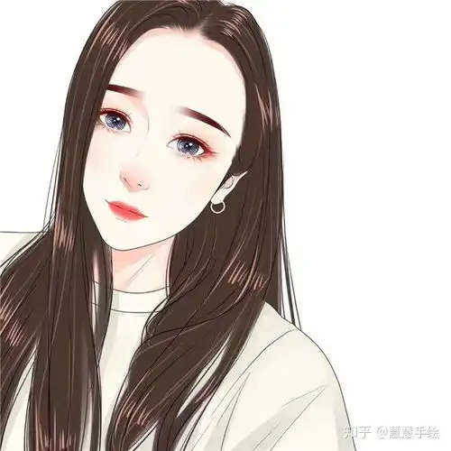 高清手绘头像女生唯美简约超唯美手绘女生手绘头像女简单干净
