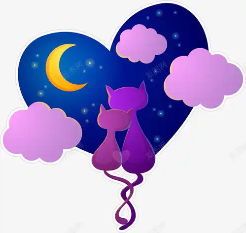 手绘卡通猫矢量图免费下载页面网页平面电商创意素材手绘心形素材
