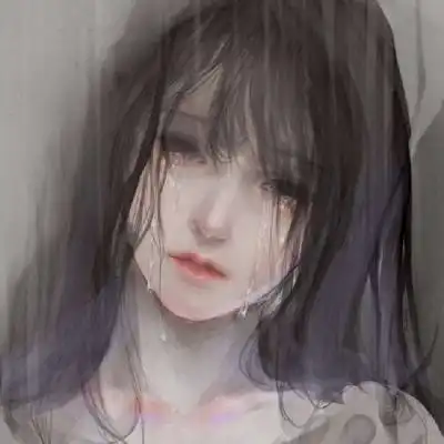 黑暗系丧女头动漫病娇二次元暗黑系女头
