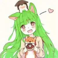 动漫女生头像淡绿色微信头像图片大全
