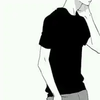 黑白动漫男头二次元半身头像
