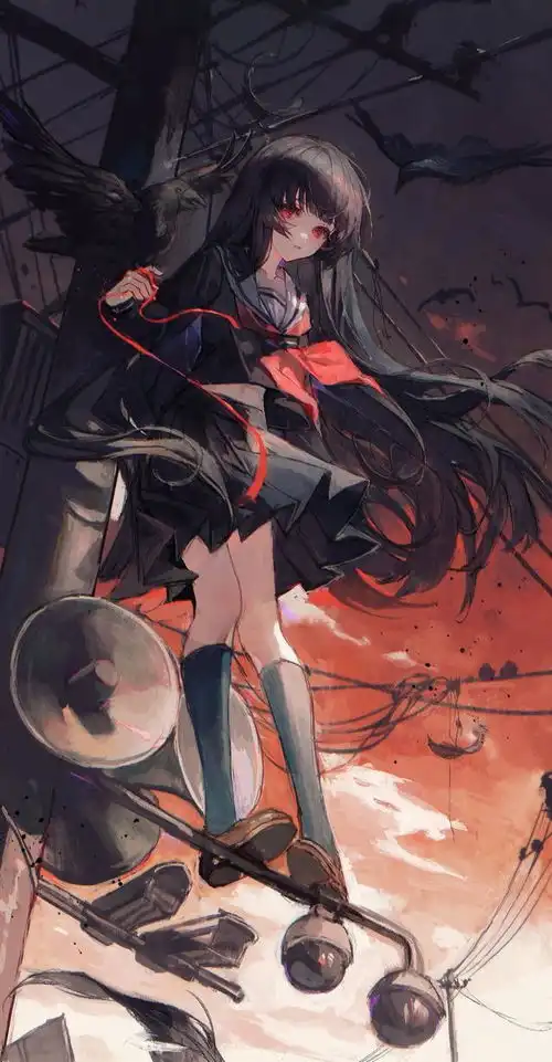 周末福利高清壁纸暗黑系动漫美女篇
