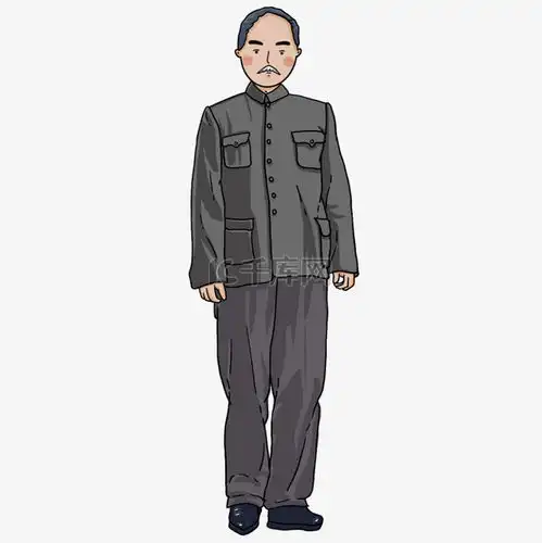 q萌民国中山装先生素材图片免费下载千库网
